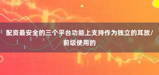 配资最安全的三个平台功能上支持作为独立的耳放/前级使用的