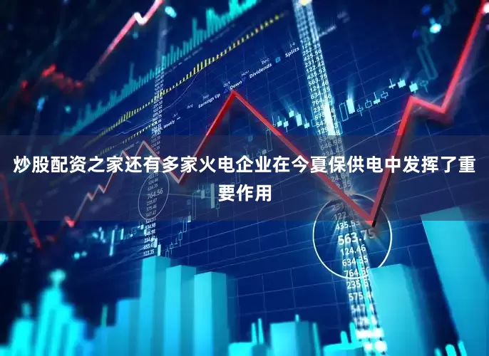 炒股配资之家还有多家火电企业在今夏保供电中发挥了重要作用