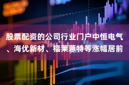 股票配资的公司行业门户中恒电气、海优新材、福莱蒽特等涨幅居前